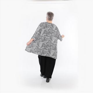 Sommer Big Shirt in A-Form aus leichter Chiffon Qualität