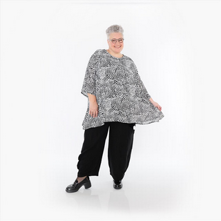 Sommer Big Shirt in A-Form aus leichter Chiffon Qualität