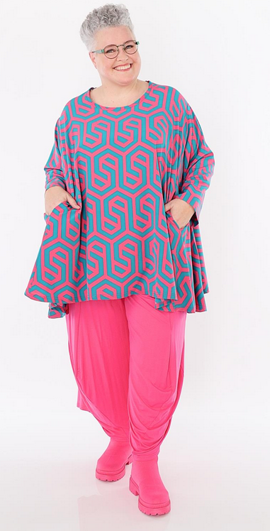 Sommer Big Shirt in A-Form aus feiner Popeline Qualität