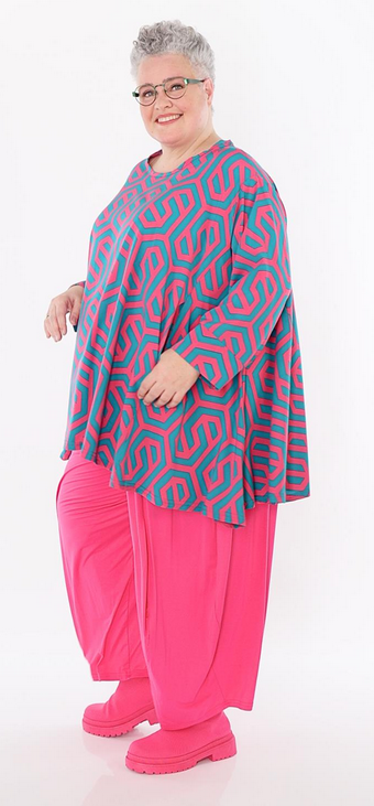 Sommer Big Shirt in A-Form aus feiner Popeline Qualität