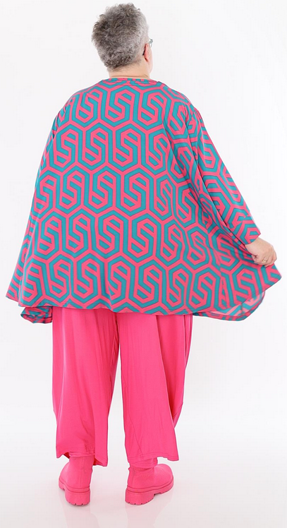 Sommer Big Shirt in A-Form aus feiner Popeline Qualität