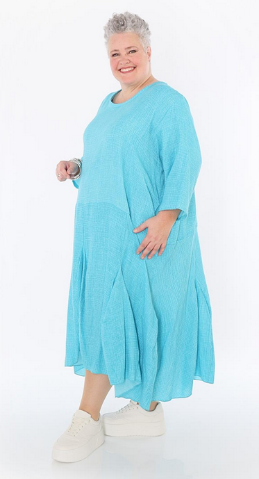 Sommer Kleid in Ballon Form aus weicher Mousseline Qualität in verschiedenen Farben