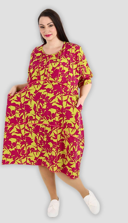 Sommer Kleid in Ballon Form aus stretcher Popeline Qualität