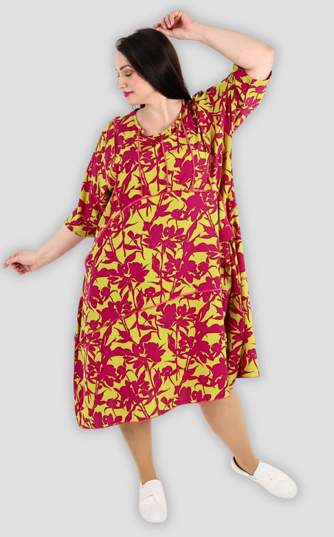 Sommer Kleid in Ballon Form aus stretcher Popeline Qualität