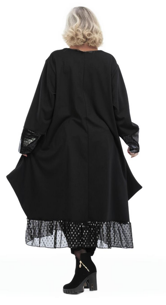 Winter Kleid in Ballon Form aus warmer Romanit Jersey Qualität