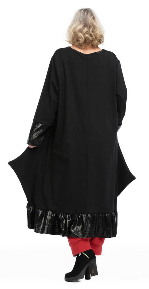 Winter Kleid in Ballon Form aus warmer Romanit Jersey Qualität