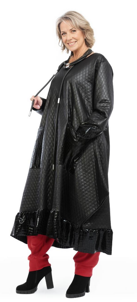 Winter Kleid in Ballon Form aus glatter Jacquard Qualität
