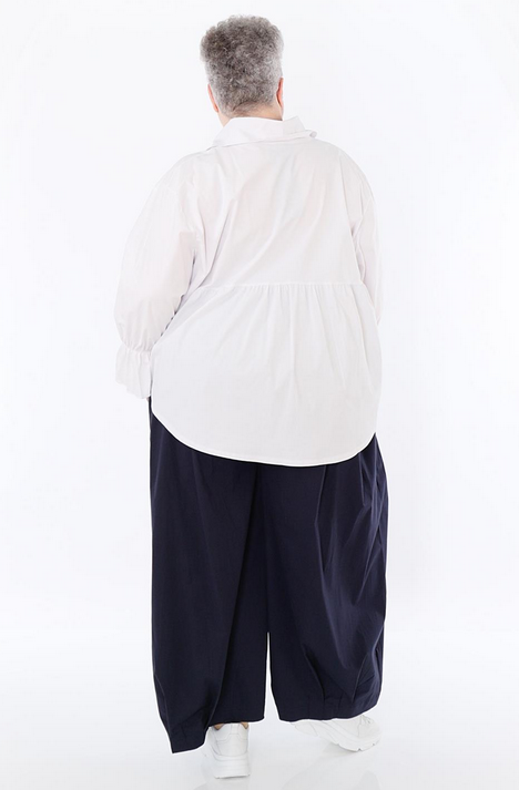 Sommer Bluse in gerundeter Form aus feiner Popeline Qualität in verschiedenen Farben