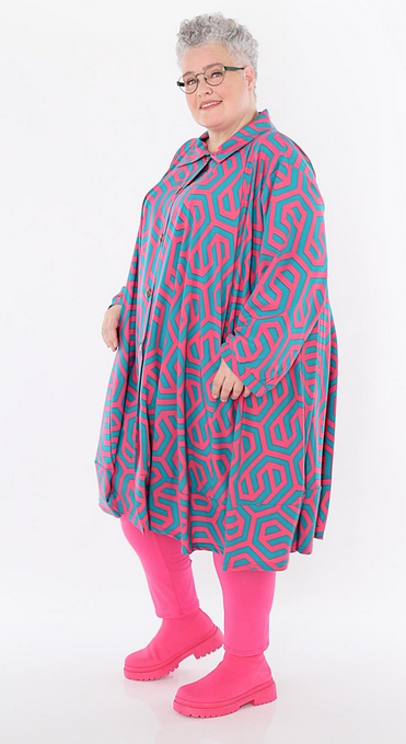 Sommer Bluse in A-Form aus feiner Popeline Qualität
