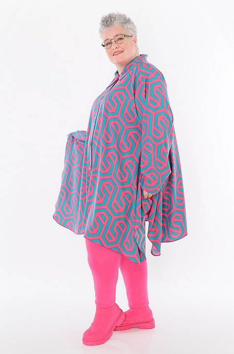 Sommer Bluse in A-Form aus feiner Popeline Qualität
