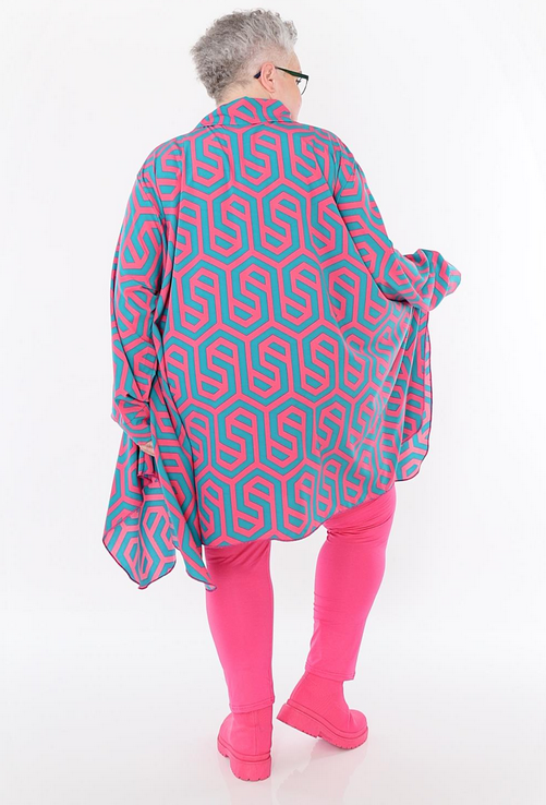 Sommer Bluse in A-Form aus feiner Popeline Qualität