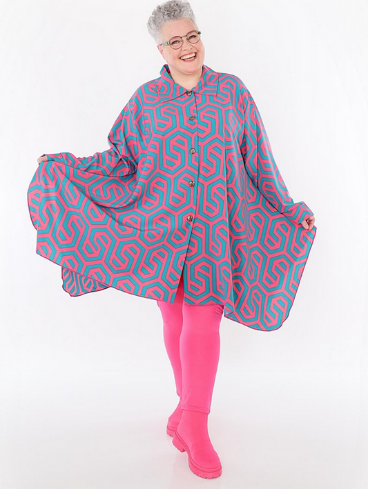 Sommer Bluse in A-Form aus feiner Popeline Qualität