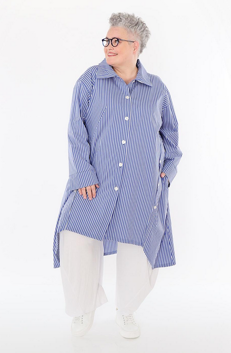 Sommer Bluse in A-Form aus feiner Popeline Qualität in 2 Farben