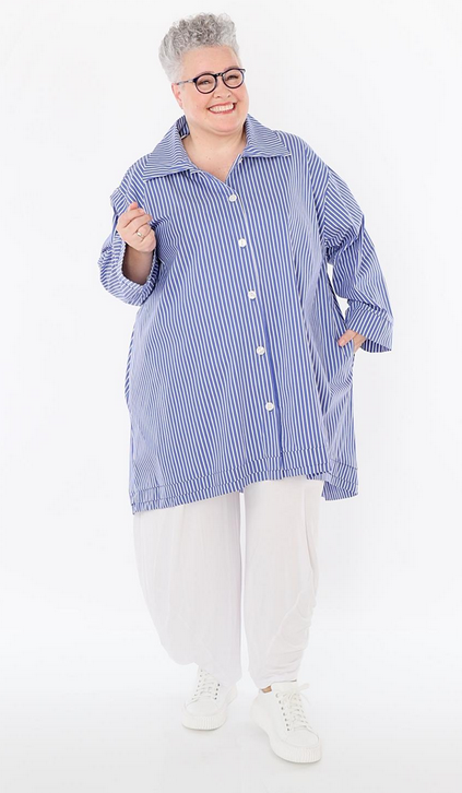 Sommer Bluse in A-Form aus feiner Popeline Qualität in 2 Farben