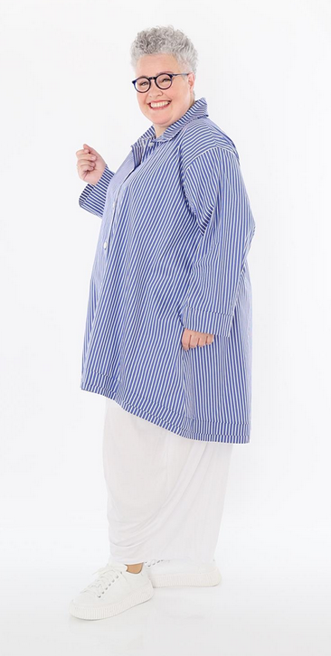 Sommer Bluse in A-Form aus feiner Popeline Qualität in 2 Farben