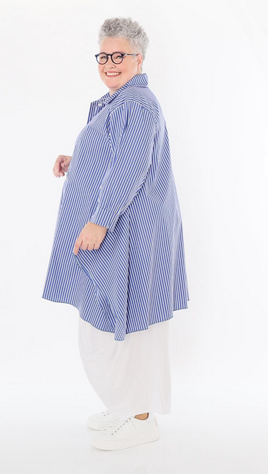 Sommer Bluse in A-Form aus feiner Popeline Qualität in 2 Farben
