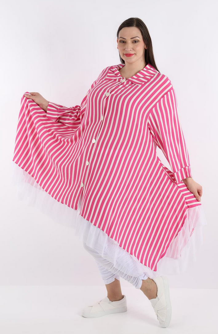 Sommer Jacke in A-Form aus leichter Krepp Qualität