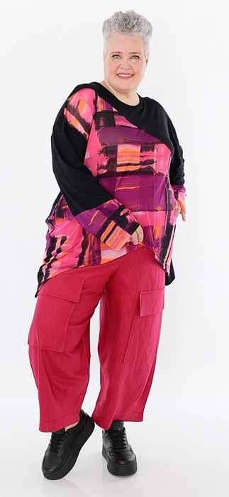 Sommer Hose in gerader Form aus luftiger Leinen Qualität