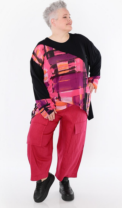 Sommer Hose in gerader Form aus luftiger Leinen Qualität