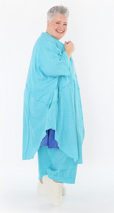 Sommer Jacke in gerundeter Form aus weicher Mousseline Qualität in verschiedenen Farben