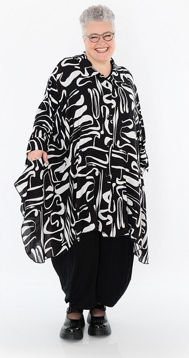 Sommer Jacke in A-Form aus leichter Georgette Qualitä