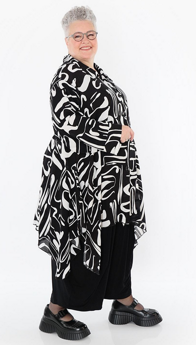 Sommer Jacke in A-Form aus leichter Georgette Qualitä
