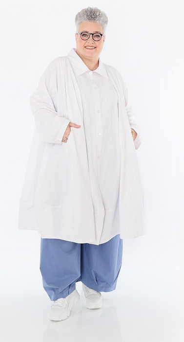 Sommer Jacke in A-Form aus feiner Popeline Qualität