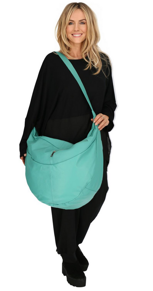Alltags Tasche in Ballon Form aus glatter Leder Qualität in verschiedenen Farben