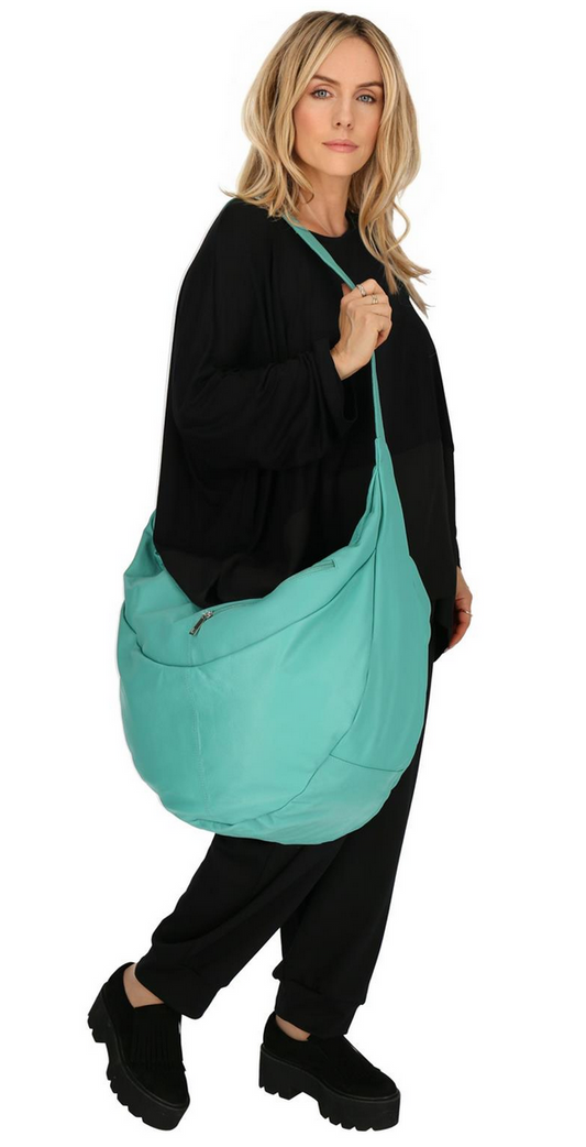 Alltags Tasche in Ballon Form aus glatter Leder Qualität in verschiedenen Farben