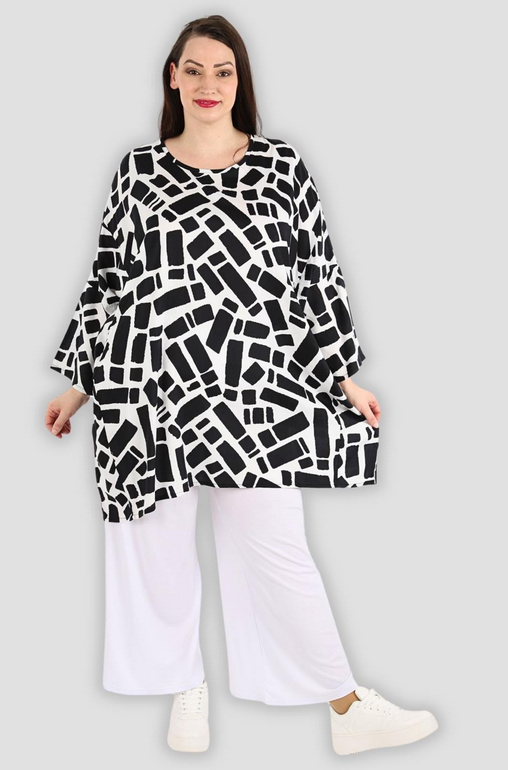 Sommer Big Shirt in gerader Form aus leichter Popeline Qualität