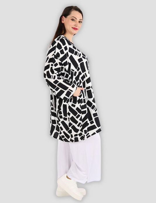 Sommer Big Shirt in gerader Form aus leichter Popeline Qualität