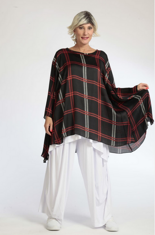 Sommer Big Shirt in A-Form aus luftiger Chiffon Qualität