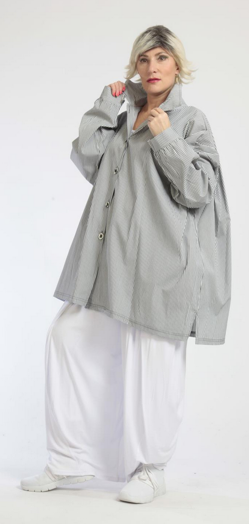 Alltags Bluse in kastiger Form aus feiner Popeline Qualität