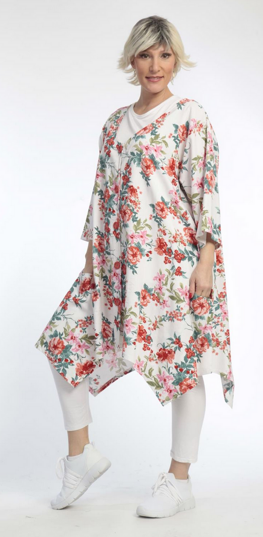 Lange, ausgestellte Jacke aus einem Ramie-Leinenmix - Long, flared jacket in a ramie linen blend
