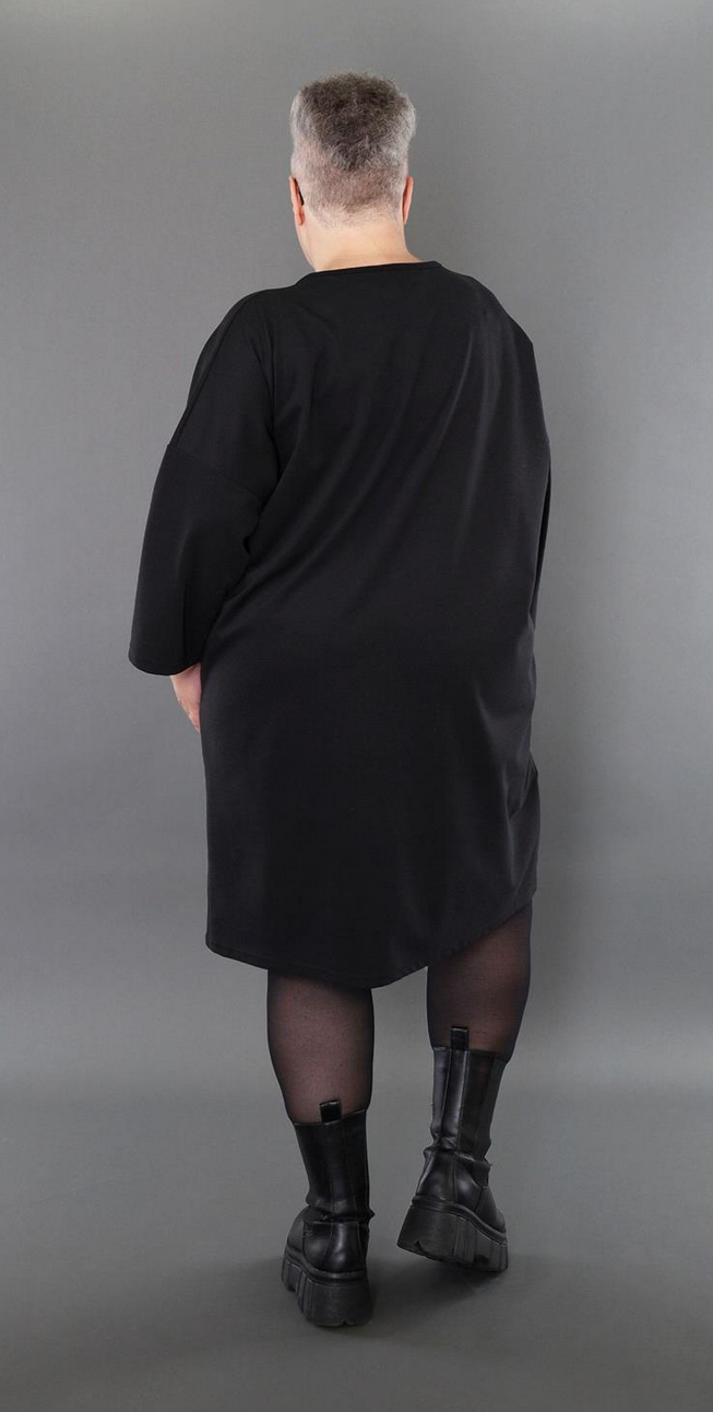 Ganzjahr Kleid in gerader Form aus feiner Jacquard Qualität