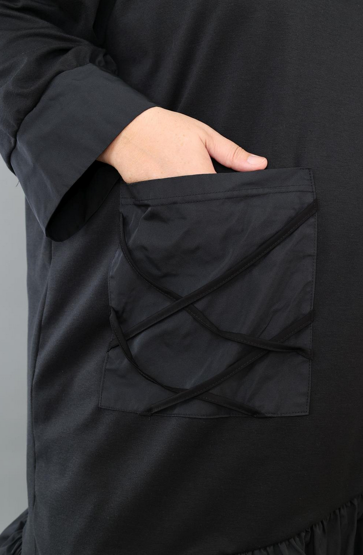 Ganzjahr Big Shirt in asymmetrischer Form aus feiner Jacquard Qualität