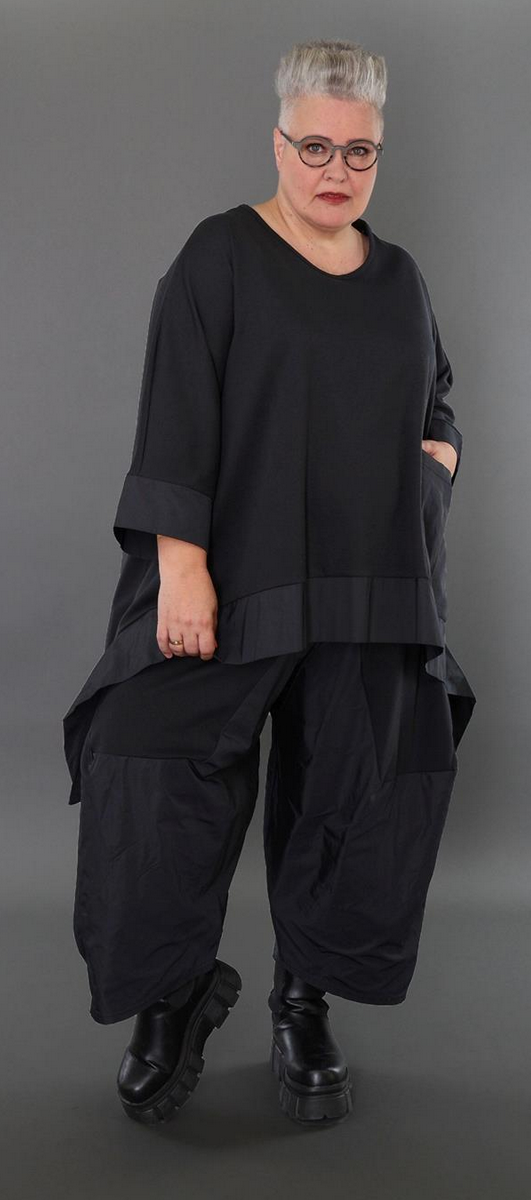 Ganzjahr Big Shirt in A-Form aus feiner Jacquard Qualität