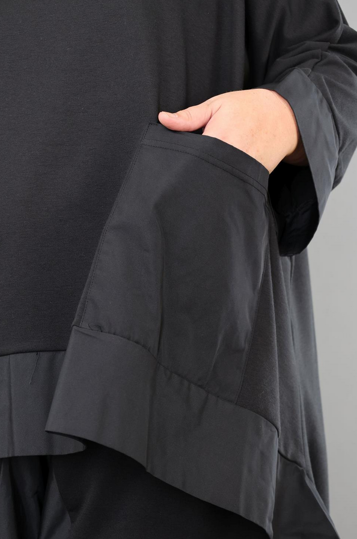 Ganzjahr Big Shirt in A-Form aus feiner Jacquard Qualität