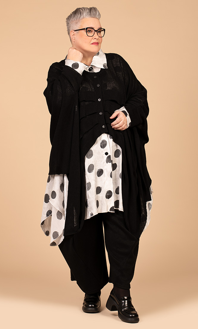 Ganzjahr Jacke in A-Form aus weicher Strick Qualität