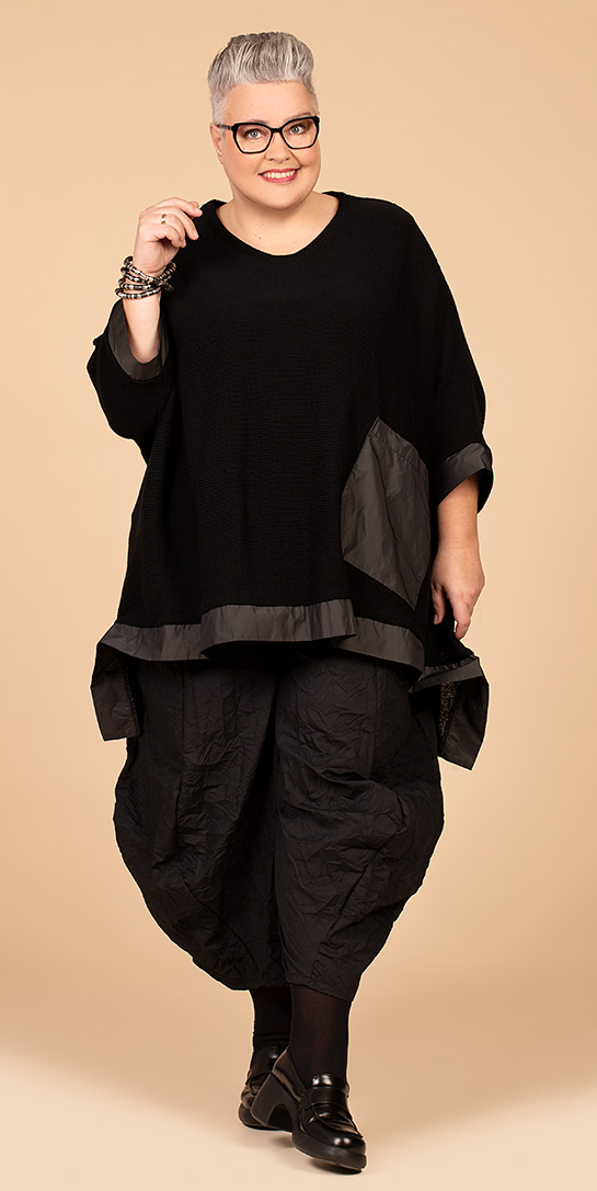 Ganzjahr Big Shirt in A-Form aus weicher Strick Qualität