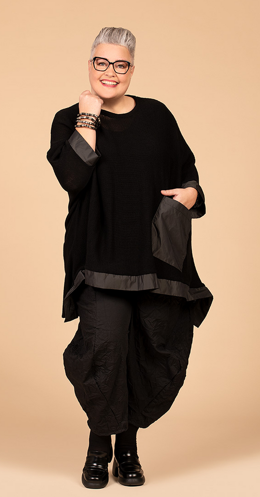 Ganzjahr Big Shirt in A-Form aus weicher Strick Qualität