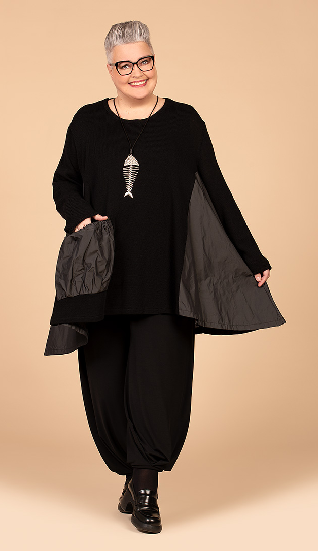 Ganzjahr Big Shirt in A-Form aus weicher Strick Qualität