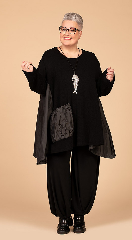 Ganzjahr Big Shirt in A-Form aus weicher Strick Qualität