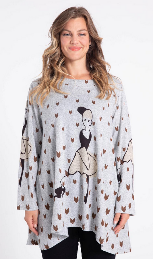 FeinStrick Shirt mit Aufdruck in verschiedenen Farben