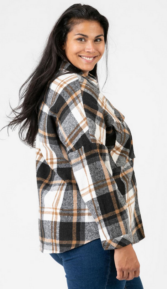 Jacke Flanell Fleece Karo in verschiedenen Farben