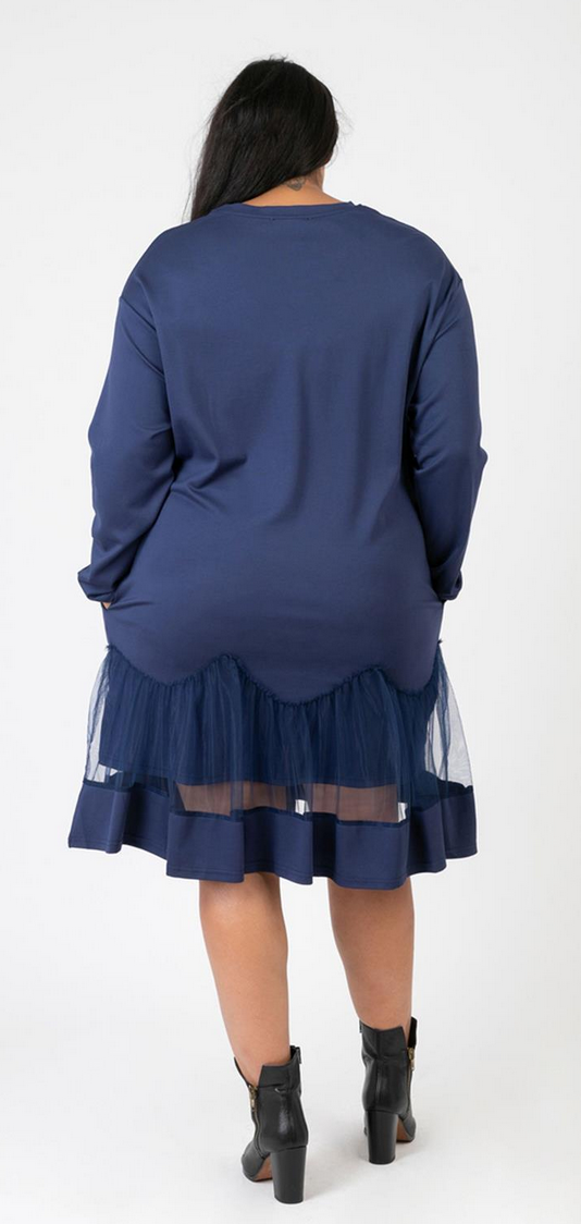 Medi Kleid mit Appliaktionen in 2 Farben