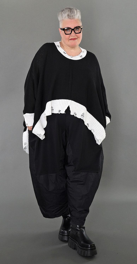 NEU Ganzjahr Big Shirt in Vokuhila Form aus weicher Strick Qualität