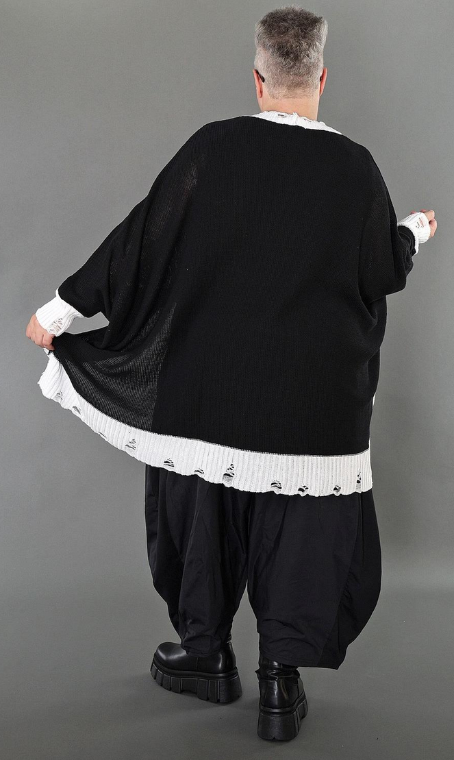 NEU Ganzjahr Big Shirt in Vokuhila Form aus weicher Strick Qualität