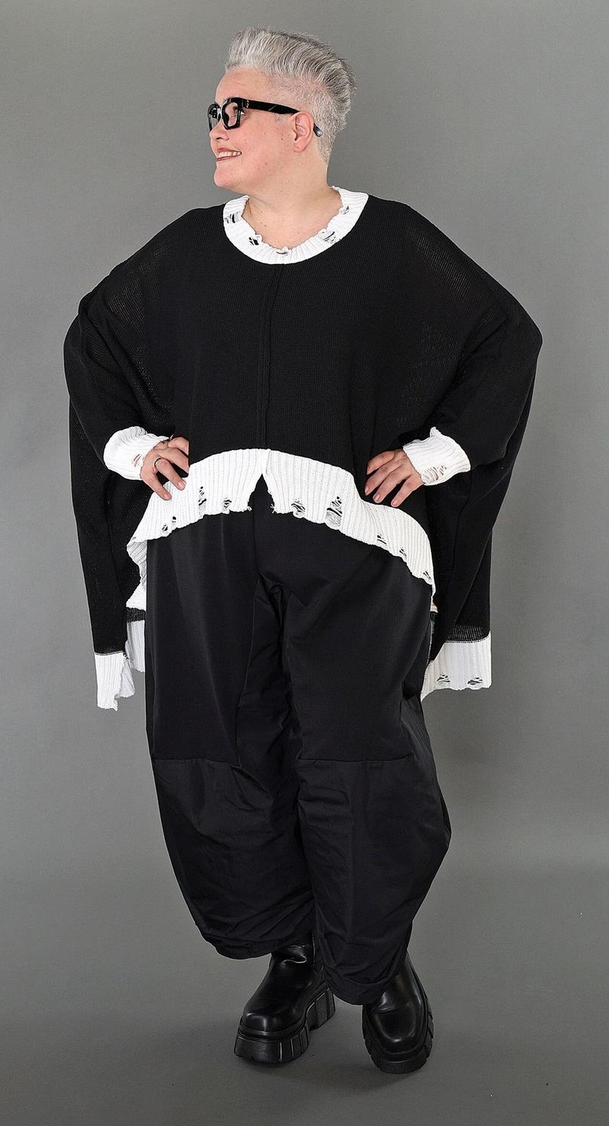 NEU Ganzjahr Big Shirt in Vokuhila Form aus weicher Strick Qualität