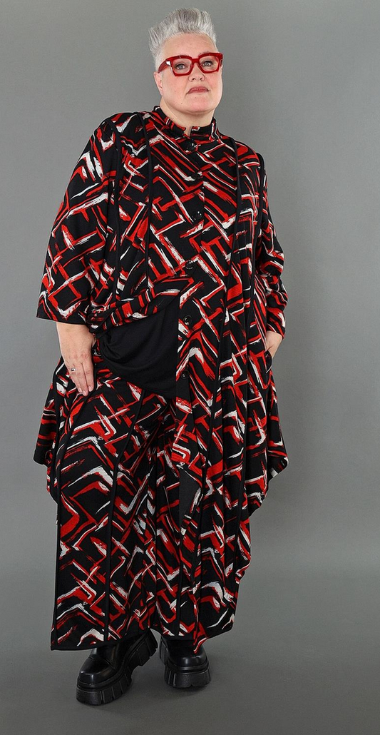 NEU Übergangs Bluse in Zipfel Form aus weicher Jacquard Qualität